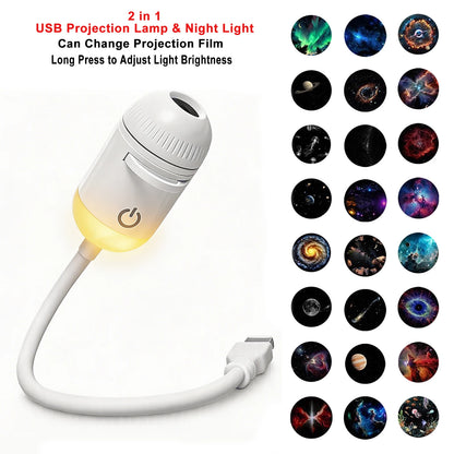 USB Room or Car Atmosphere Projector Light