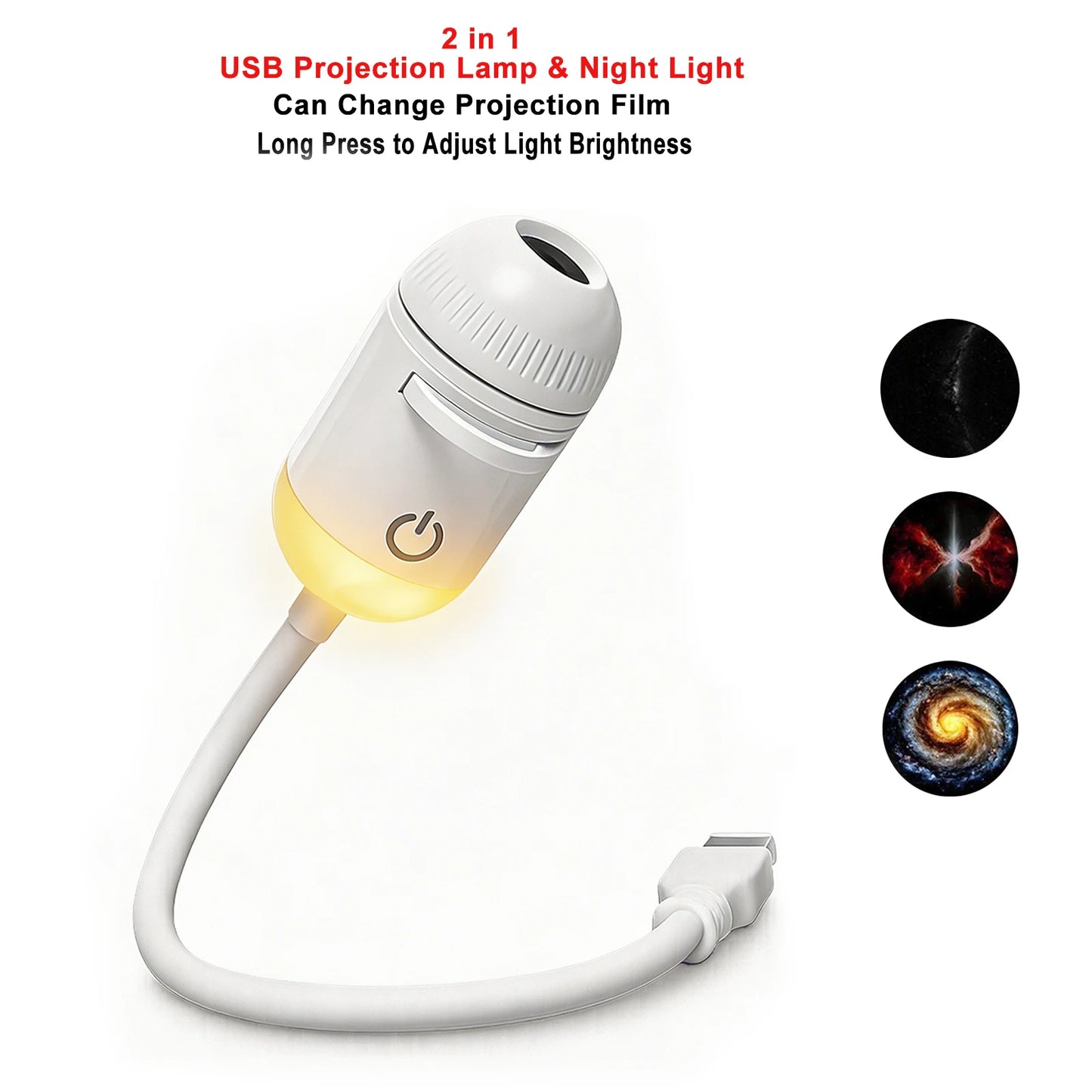 USB Room or Car Atmosphere Projector Light